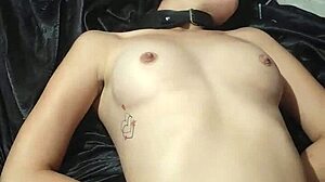 Hey, this skinny brazilian brunette goes crazy from the whip's touch on her blindfolded body