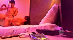 Karla, the hotwife, enjoys a Mexican cock at the party with friends.