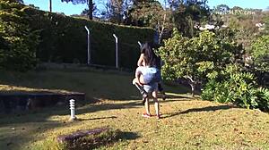 nanda enjoys a thrilling outdoor ride through the scenic trails 😊