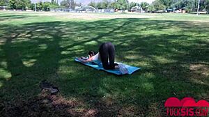 emily willis gets bent over in a homemade downward facing fuck. petite teen 18+ takes it doggystyle with a cumshot.