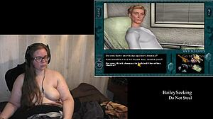 Scarlet explores her naked body with hand play in part four