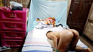 I felt so horny as a tied-up Latina Filipina getting fucked bent over in homemade doggystyle