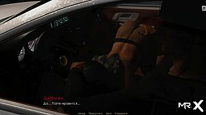 Hentai anime girl gives poolside blowjob in game