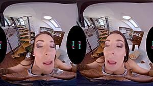 Petite Lexi Dona rides a cock in VR POV, innocence meets hardcore reality