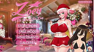 i played with zoey my hentai sex doll dlc 4, fucking her cartoon pussy