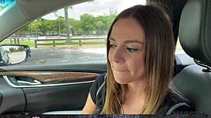 Horny Latina Milf Fucks Hard in Car!