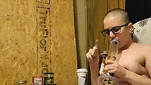 Fuck myself with dildo and butt plug!