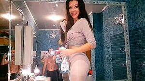 Call me sexy in an intriguing bathroom scene