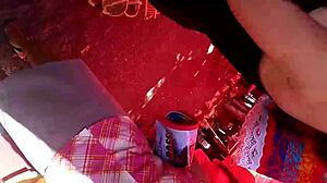 teen 18+ shows off her beautiful cleavage in a sexy top