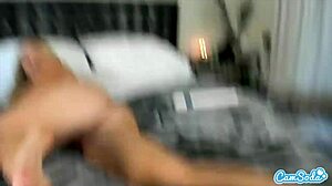 Nikki Benz in Pink Top Masturbates with Toys and Vibrator on Webcam, Showing Big Tits