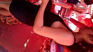 teen 18+ shows off her beautiful cleavage in a sexy top