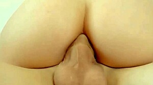 Smashing tight babe ass with huge cock power