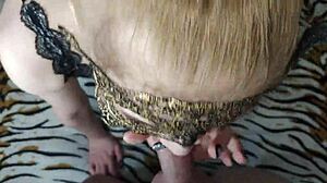 Hot Blonde Teen Slut Gives Deep Wet Blowjob to Big Cock