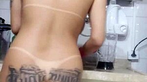 washing dishes and prepping my dinner