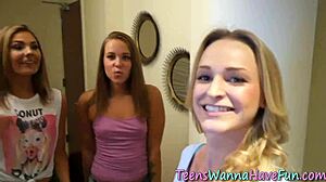 Slutty real teen gets banged at wild party