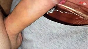 blonde stepmom's creampie with stepson