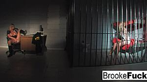 Brooke Brand Banner Plays Cop and Inmate in Wild Action