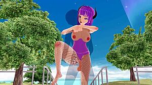 3D Hentai Big Ass Big Tits Fishnet!