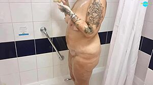 dirty milf getting doggy styled hard in the shower by my friend