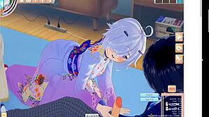 koikatsu mahjong soul in 3d anime style