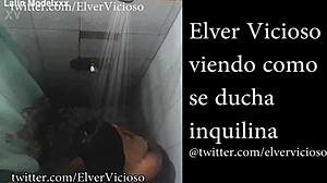 peek at naked latina in shower!