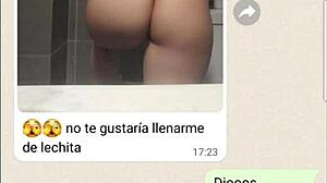 teen latina gets horny during web chat and loses control