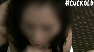 Fat Old Latina Milf Sucks Friend's Cock in Cuckold Scenario