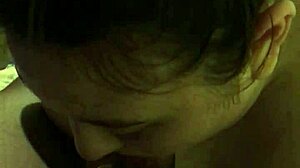 Submissive slut swallows cum 😈