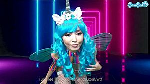 asian marica hase rides sybian with big tits bouncing to wild climax.