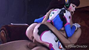 overwatch d va in 3d with big ass and sexy shemale vibes