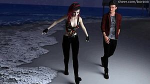 Rebel teen intensely flashes ass and tits on bus