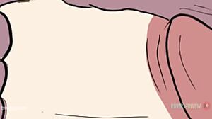 Crimson对哥特Gwen的强烈激情，总戏剧扶她 parody带晒痕和小18+奶子