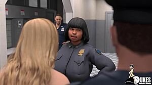 Wow! Big Booty White Milf Gets Fucked Deep by Monster Black Cock in 3D Cartoon!