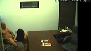 secretary bent over for hardcore pussy licking