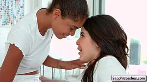 sensual teen lesbians dee and corazon licking juicy pinks! 😘