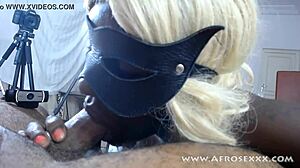 amazing ebony girl gives sloppy blowjob