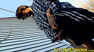 Twinks Splashing Piss from Hard Cocks