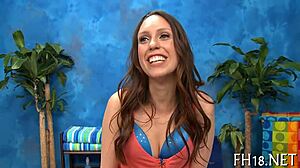 Eighteen Beauties Receive Sensual Massages In This Session.