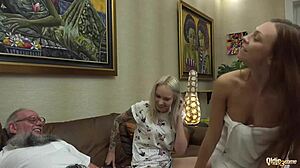 Grandpa's Intense Climax with Naughty Girls