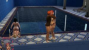 hardcore sex in the pool