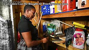 Ebony woman smoking and lighting matches in compilation