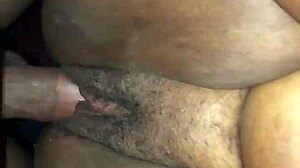 chubby ebony bbw with big tits and fat ass takes monster cock in pussy and gets cum