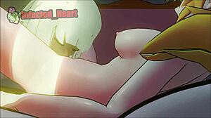 Yang boldly licks Emerald's pussy