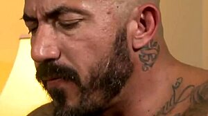 Hot gay pounding with muscular stud piercing action