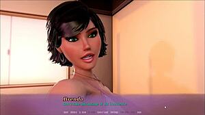 Stepmom checks my hard boner in hentai bedroom scene