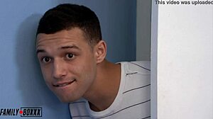 petite asian oiled up and banged by lucky stepbro