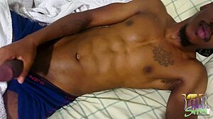 Watch this ebony babe masturbate with high vibrations