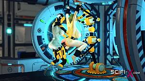 the horny futa android sucks dick and gets fucked