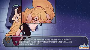 Threesome sex in Ep2 with Jan and Anna, vampire succubus sucking on night one