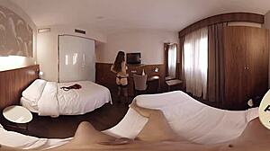 Brunette pounded by big cock in hotel VR scene
